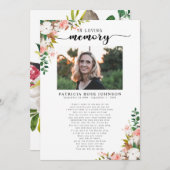 Beerdigung der Lebensbeerdigungskarte Ankündigung (Vorne/Hinten)