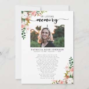 Beerdigung der Lebensbeerdigungskarte Ankündigung