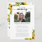 Beerdigung der Lebensbeerdigungskarte Ankündigung (Vorne/Hinten)