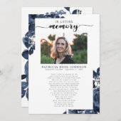 Beerdigung der Lebensbeerdigungskarte Ankündigung (Vorne/Hinten)