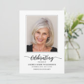 Beerdigung der Lebensfeier Foto Flat Programm (Stehend Vorderseite)