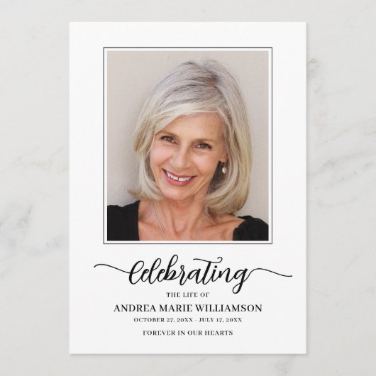 Beerdigung der Lebensfeier Foto Flat Programm (Vorderseite)