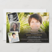 Beerdigung der Lebensfoto-Collage Einladung (Vorderseite)