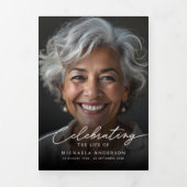 Beerdigung der Lebensfotografie Dreifach-gefaltete Programmkarte (Cover)