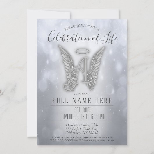 Beerdigung der lebenslangen Beerdigung Einladung (Rückseite)