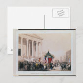 Beerdigung der Opfer der Madeleine Postkarte (Vorne/Hinten)