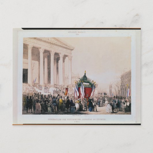 Beerdigung der Opfer der Madeleine Postkarte (Vorderseite)