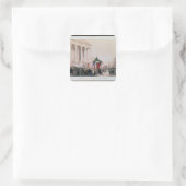 Beerdigung der Opfer der Madeleine Quadratischer Aufkleber (Tasche)