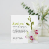 Beerdigung der Orchideen-Blume Dankeskarte (Stehend Vorderseite)