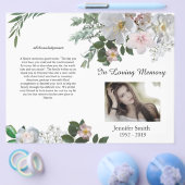 Beerdigung der Rose Bi-Fold White Cherry Blossom Flyer (Einzeln)