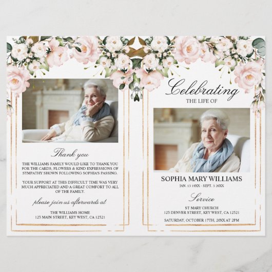 Beerdigung der Rose Blush | Dienstordnung (Vorderseite)