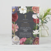 Beerdigung der Rose des Lebens Einladung (Stehend Vorderseite)