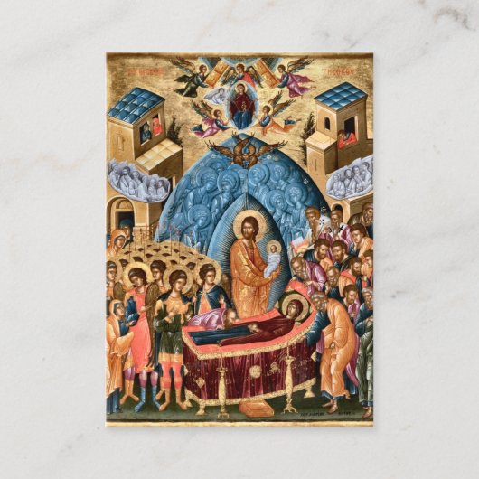 Beerdigung der Theotokos-Beerdigungskarte Platzkarte (Vorderseite)