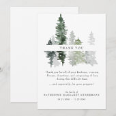 Beerdigung der Waldbaumen Dankeskarte (Vorne/Hinten)