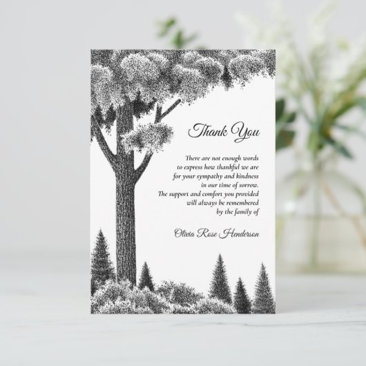 Beerdigung der Waldlandschwarzen Beerdigung Danke  (Stehend Vorderseite)