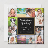 Beerdigung des 12-Foto-Gedenkens Einladung (Vorderseite)