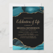 Beerdigung des Aquamarinen Lebens Einladung (Vorderseite)