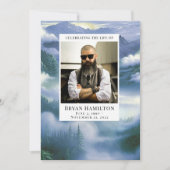 Beerdigung des Beerdigungsprogramms für die Wolken Einladung (Vorderseite)