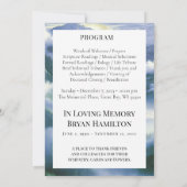 Beerdigung des Beerdigungsprogramms für die Wolken Einladung (Rückseite)