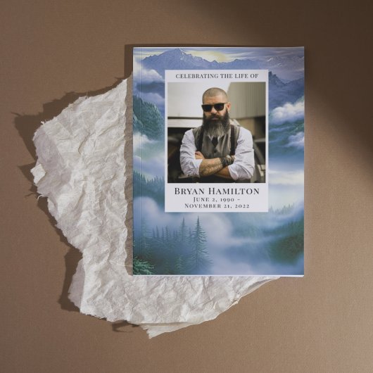 Beerdigung des Beerdigungsprogramms für die Wolken Einladung