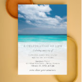 Beerdigung des Beileids des Lebens am Strand Einladung