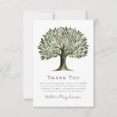 Beerdigung des Beileids Wasserfarben Dankeskarte (Vorderseite)