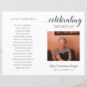 Beerdigung des Bestattungsprogramms mit Foto (Vorderseite)