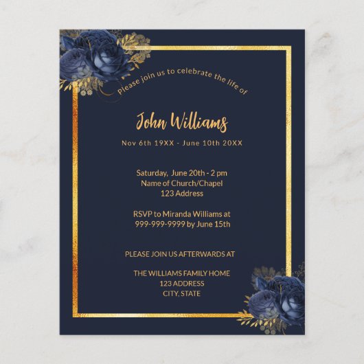 Beerdigung des blauen Fotos zur Beerdigung des Leb (Vorderseite)