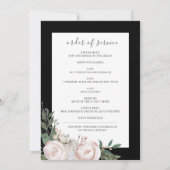 Beerdigung des blumenschwarzen Fotos Dankeskarte (Rückseite)