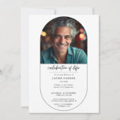 Beerdigung des einfachen Fotos der Beerdigung Einladung (Vorderseite)