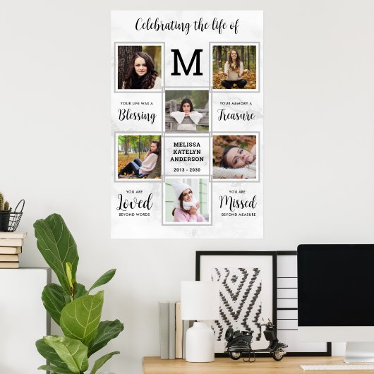 Beerdigung des einzigartigen Fotos Poster (Heimbüro)