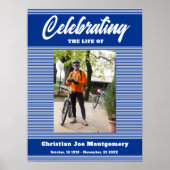 Beerdigung des Fotos Blue Stripes zum Leben Poster (Vorne)