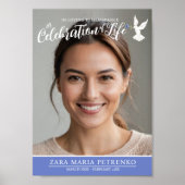 Beerdigung des Fotos der blauen Rose Poster (Vorne)