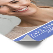 Beerdigung des Fotos der blauen Rose Poster (Ecke)