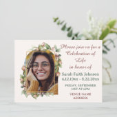 Beerdigung des Fotos des Boho-Blumenstraums Save The Date (Stehend Vorderseite)