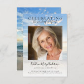 Beerdigung des Fotos des Lebensraums Einladung (Vorne/Hinten)