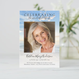 Beerdigung des Fotos des Lebensraums Einladung