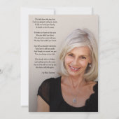 Beerdigung des Fotos Einladung (Rückseite)