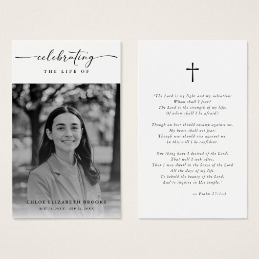 Beerdigung des Fotos Lebensbeerdigung (Vorne & Hinten)