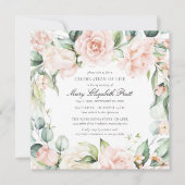 Beerdigung des Fotos Lebensbeerdigung Rosa Rosenbl Einladung (Vorderseite)