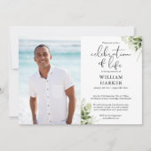 Beerdigung des Fotos "Lebensgrün" Einladung (Vorderseite)