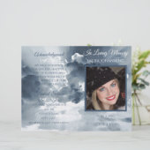 Beerdigung des Fotos "Navy Watercolor Clouds" (Stehend Vorderseite)