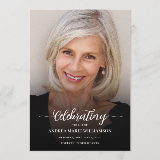 Beerdigung des Fotos Programm (Vorderseite)