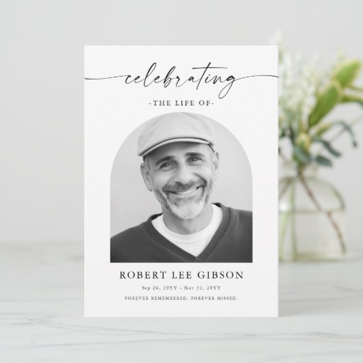 Beerdigung des Fotos Programm (Stehend Vorderseite)