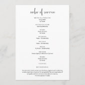 Beerdigung des Fotos Programm (Rückseite)