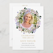 Beerdigung des Fotos von Lavendel Programm (Vorne/Hinten)