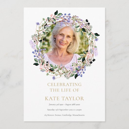 Beerdigung des Fotos von Lavendel Programm (Vorderseite)