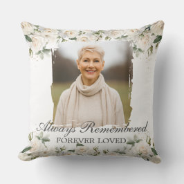 Beerdigung des Fotos "Weiße Rosen" im Gedächtnis Kissen