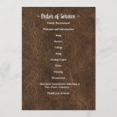 Beerdigung des Fotos zum Gedenken an das Leben Programm (Rückseite)