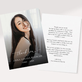 Beerdigung des Fotos zum Gedenken an den Dienst Dankeskarte